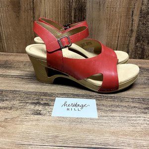 Red Dansko Leather Tasha Heels - Women's Size 39/9